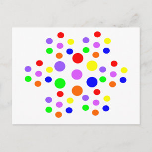 Carte Postale Floral Rainbow Spots