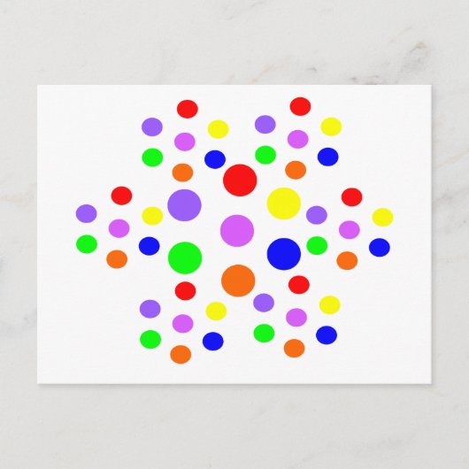Carte Postale Floral Rainbow Spots (Devant)