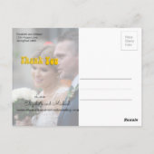 Carte Postale Floral Retro 1970 Chic Mariage Merci (Dos)