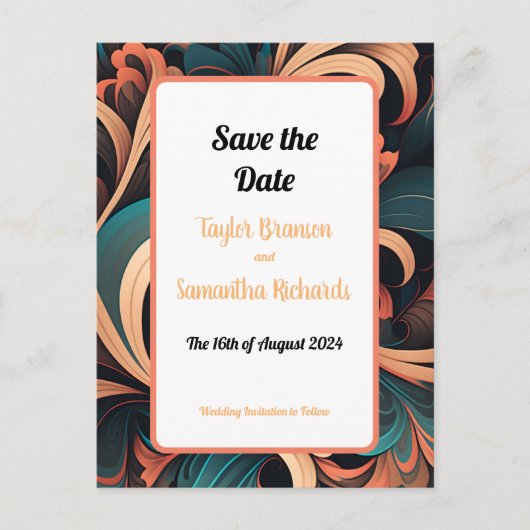 Carte Postale Floral rétro vintage (Devant)