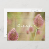 Carte Postale Floral rose inspiré (Devant / Derrière)