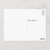 Carte Postale Floral Rose Merci Mariage à la menthe (Dos)