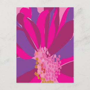 Carte Postale Floral rose pourpre
