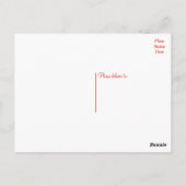 Carte Postale Floral Rouge Merci Fleur Rose - Amour Mariage (Dos)