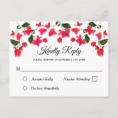Carte postale Floral RSVP Invitation avec Bougainv (Devant)