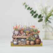 Carte postale Floral Rustic Gardening (Debout devant)