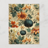 Carte Postale Floral Thanksgiving Motif Vintage (6) (Devant)