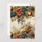 Carte Postale Floral Thanksgiving Motif Vintage (9) (Devant / Derrière)