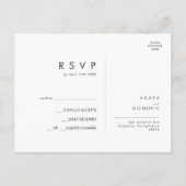 Carte Postale Floral tropical coloré | Mariage violet RSVP (Dos)