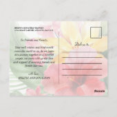 Carte Postale Floral Tropical Moderne élégante Destination Maria (Dos)