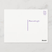 Carte Postale Floral violet Merci Fleurs - Mariage (Dos)