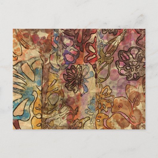Carte postale Floral Watercolor (Devant)