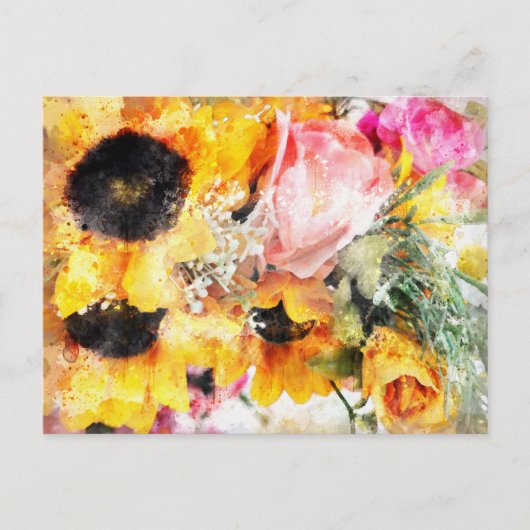 Carte postale Floral Watercolor 3 (Devant)