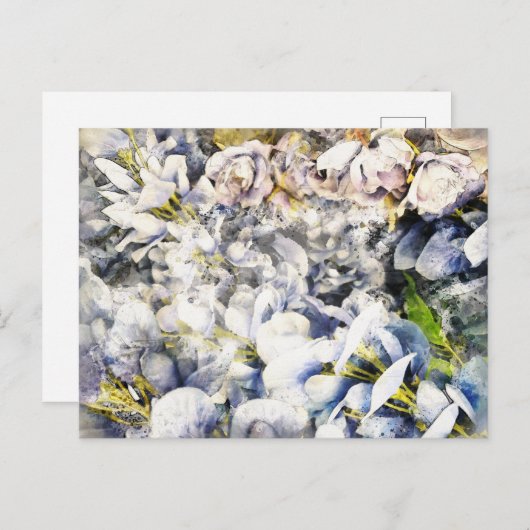 Carte postale Floral Watercolor 4 (Devant / Derrière)