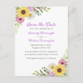 Carte Postale Floral Wildflower Save the Date Wedding (Devant)