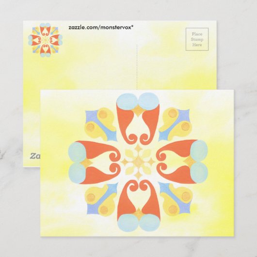 Carte postale florale (Devant / Derrière)