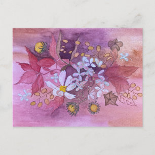 carte postale florale