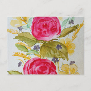 carte postale florale