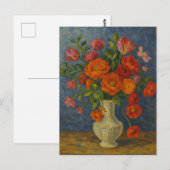 Carte postale florale (Devant / Derrière)