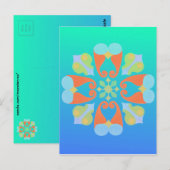 Carte postale florale (Devant / Derrière)