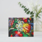 Carte postale florale (Debout devant)