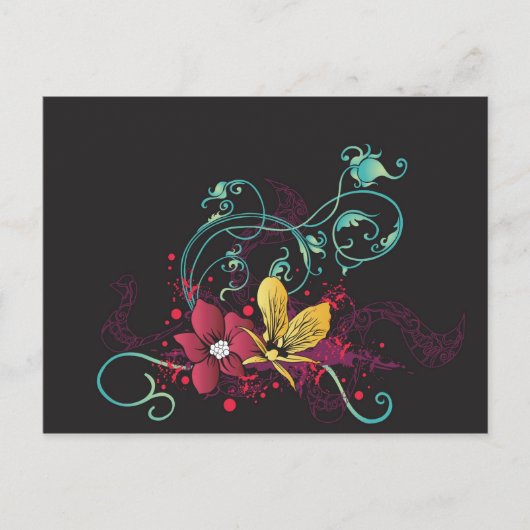 Carte postale florale (Devant)