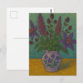 Carte postale florale (Devant / Derrière)
