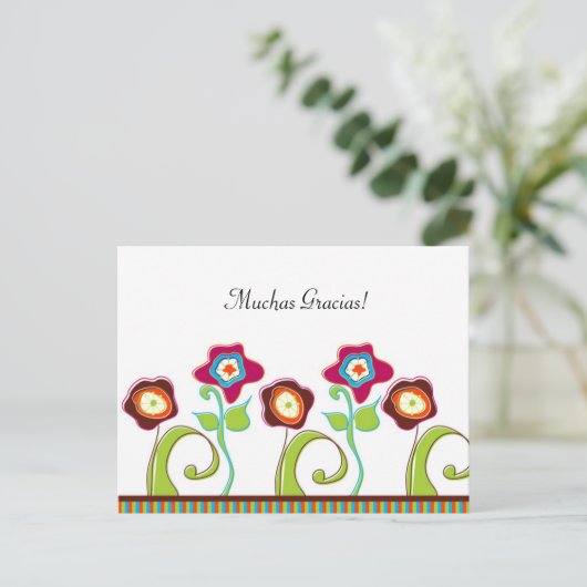 Carte postale florale (Debout devant)