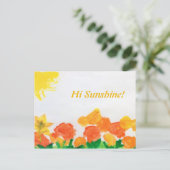 Carte postale Florale Aquarelle (Debout devant)