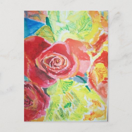 Carte postale Florale Aquarelle (Devant)