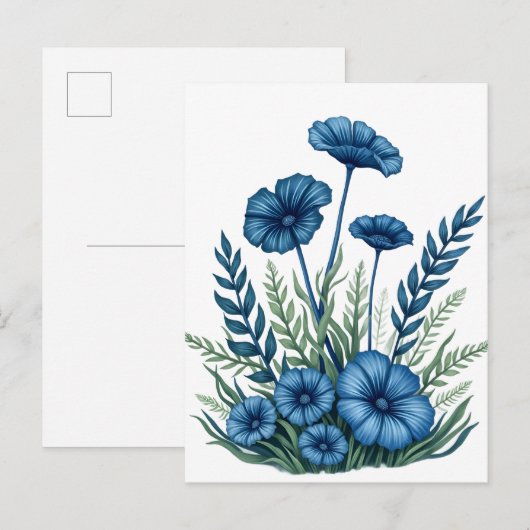 Carte postale florale botanique (Devant / Derrière)