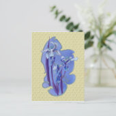 Carte postale florale de conception d'art d'iris (Debout devant)