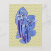 Carte postale florale de conception d'art d'iris (Devant)