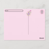 Carte postale florale de la coque de la postfranch (Dos)