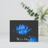 Carte postale florale de nouvelle adresse Blue Lil (Debout devant)