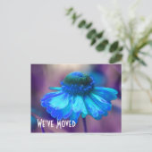 Carte postale florale de nouvelle adresse Blue Zin (Debout devant)