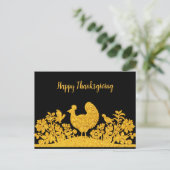 Carte postale Florale de Turquie Thanksgiving or (Debout devant)