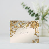 Carte postale Florale Feuille Golden Wavy (Debout devant)