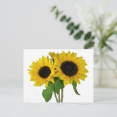 Carte postale florale florale jaune (Debout devant)