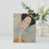 Carte postale florale Geisha (Debout devant)