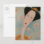 Carte postale florale Geisha (Devant / Derrière)