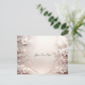 Carte postale florale ivoire blanc (Debout devant)