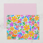 carte postale florale légère (Devant / Derrière)