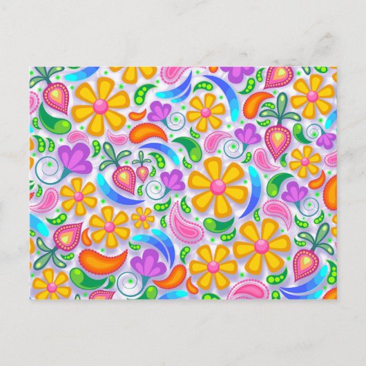 carte postale florale légère (Devant)