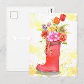 Carte postale florale mignonne (Devant / Derrière)