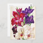 Carte postale florale mignonne (Devant / Derrière)