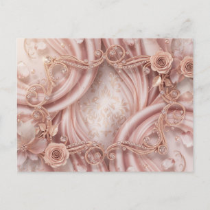 Carte postale florale recto-verso à l'esthétique d