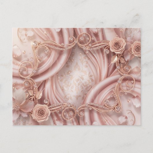Carte postale florale recto-verso à l'esthétique d (Devant)