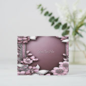 Carte postale florale rose (Debout devant)