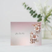 Carte postale florale rose décorative (Debout devant)